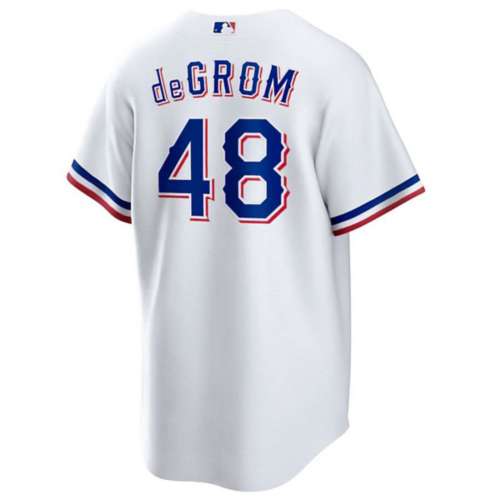 Nike Men's Texas Rangers deGrom Home Replica Jersey Large / White / Texas Rangers