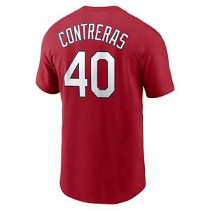 MLB Nike Chicago Cubs #40 Willson Contreras Royal Blue Name & Number T-Shirt