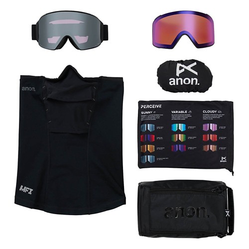 Anon M4 Cylindrical Snow Goggles + Bonus Lens & MFI Face Mask - Primary Image