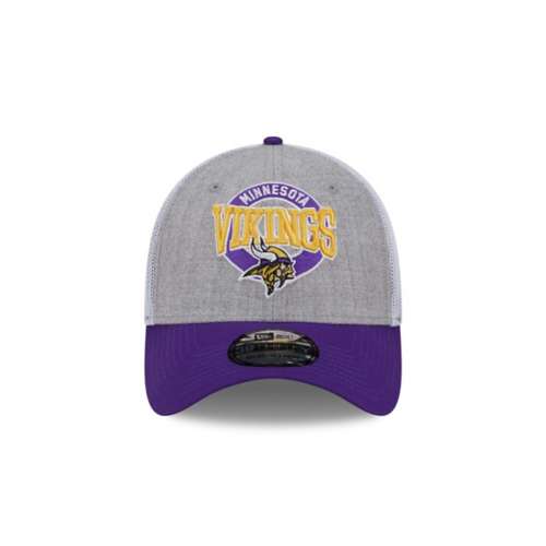 Minnesota Vikings New Era Heather 39THIRTY Flexfit Hat M/L Grey Heather/Purple