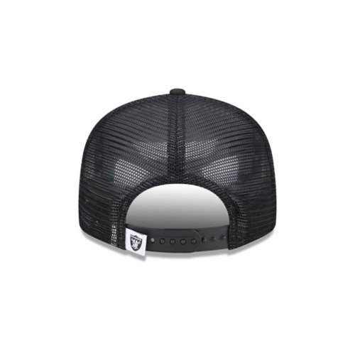 New Era 9FIFTY Las Vegas Raiders Mesh Trucker Snapback Hat Grey Black