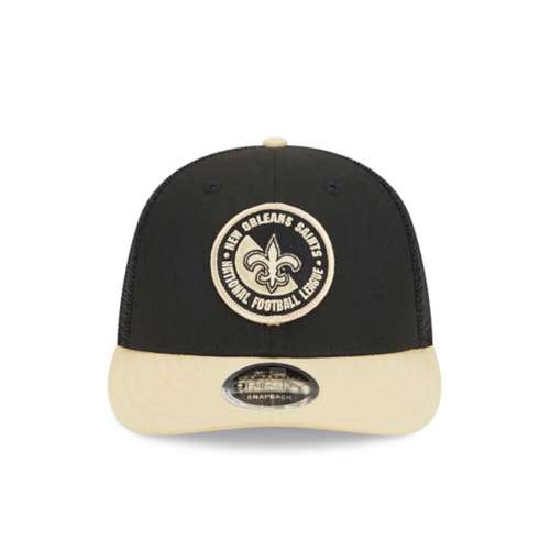 Men's New Era Black/Gold Orleans Saints 2023 Sideline Low Profile 9FIFTY Snapback Hat