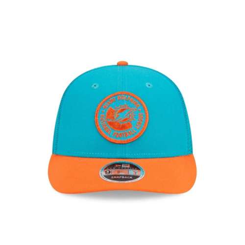 New Era Miami Dolphins 2023 Sideline Circle Low Profile 9Fifty Hat Snapback  Hat