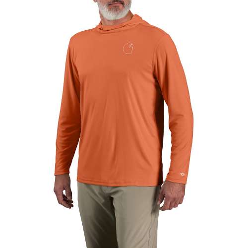 Men's Carhartt Force Sun Defender Lightweight Hooded Logo Graphic Long Sleeve T-Shirt