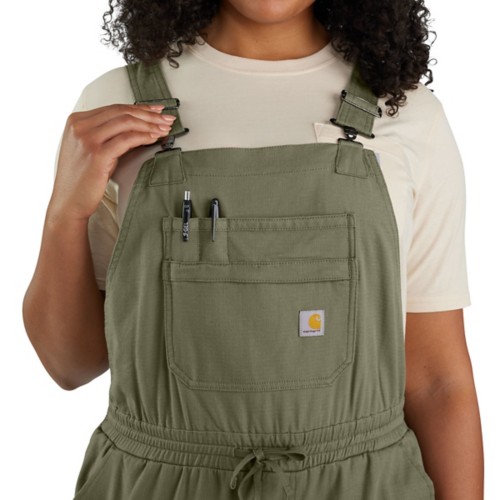 Women's Carhartt Force Relaxed Fit Ripstop Overalls - Primary Image