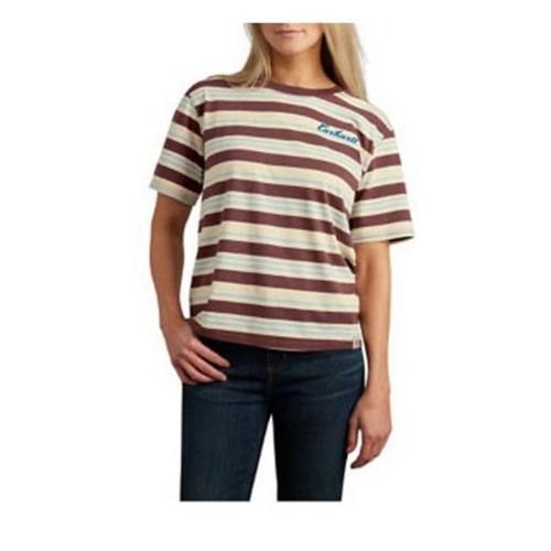 Women's Carhartt Striped Small Logo T-Shirt