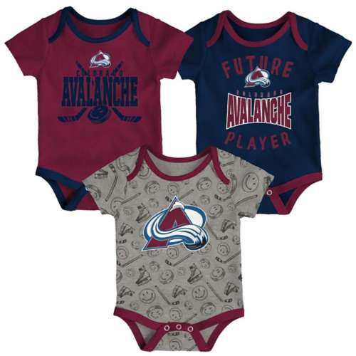 Genuine Stuff Baby Colorado Avalanche Strength Onesie 3 Pack