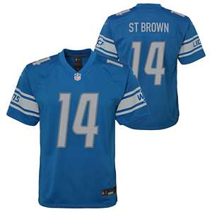 Nike Men's Detroit Lions Amon-Ra St. Brown #14 Blue Game Jersey