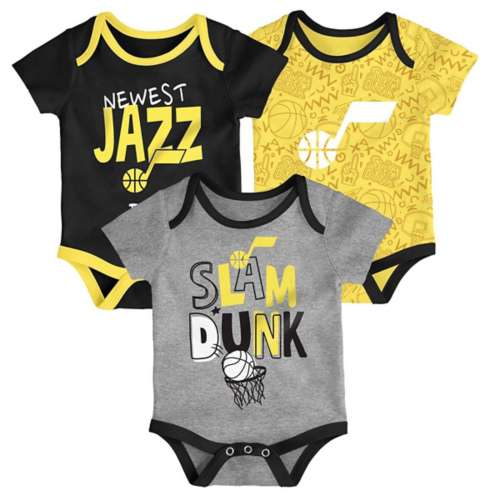 Genuine Stuff Baby Utah Jazz Slam Dunk Onesie 3 Pack