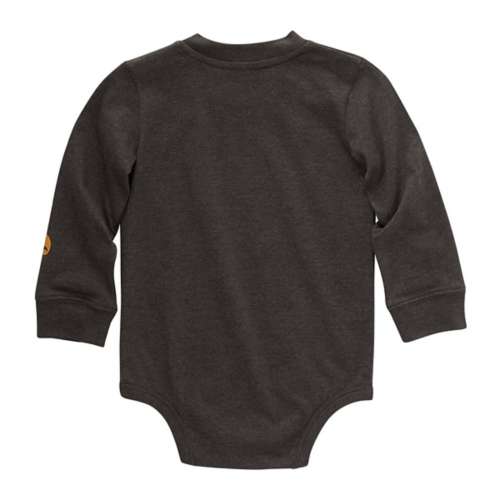 Baby Carhartt Long Sleeve Bear Head Onesie