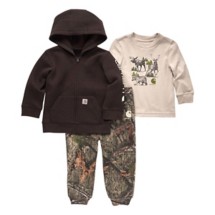 Toddler Boys' Carhartt Long Sleeve T-Shirt, Jacket, and Fleece Pants Set