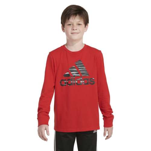 Boys' adidas Future Camo Logo Long Sleeve T-Shirt