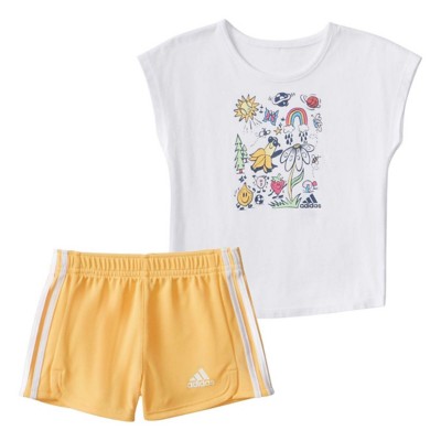 Baby Girls' adidas Graphic T-Shirt and Shorts Set