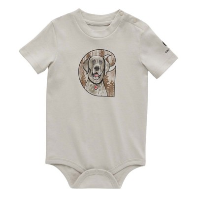 Baby Carhartt Baby Short Sleeve Dog Print Onesie