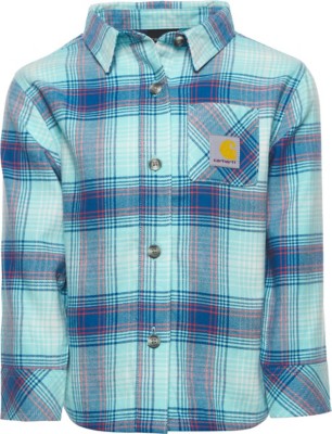Girls' Carhartt Pocket Flannel Long Sleeve Button Up Shirt
