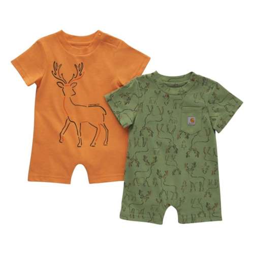Baby Carhartt Short Sleeve Deer Romper Set