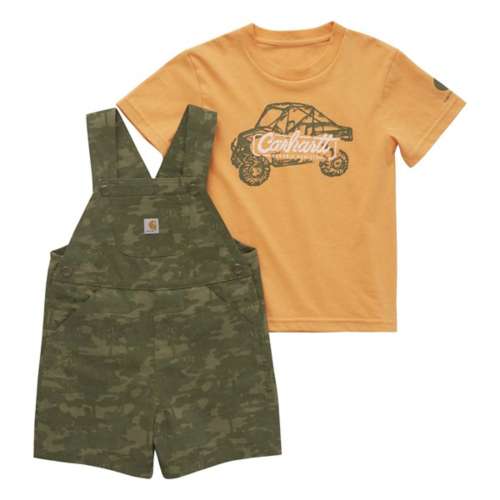 Toddler Boys' Carhartt Printed T-Shirt and Shortalls Set
