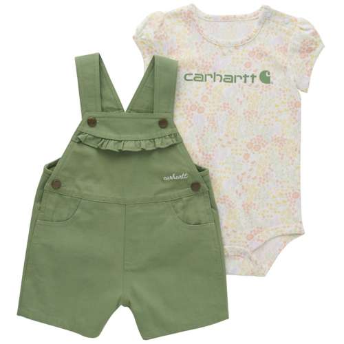 Baby Girls' Carhartt Onesie and Canvas Shortall Set