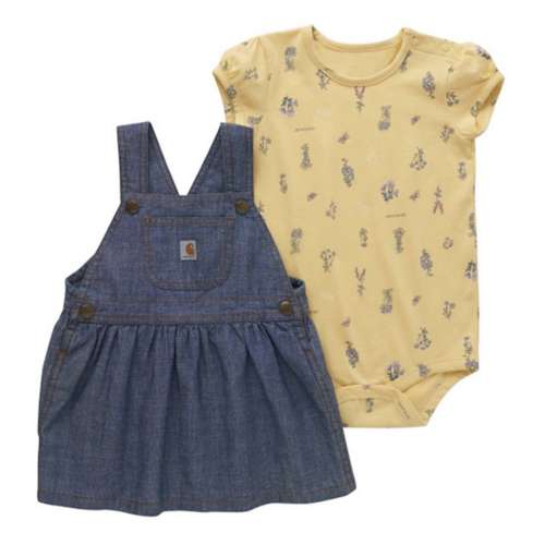 Baby Girls' Carhartt Printed Onesie and camouflage dress Set