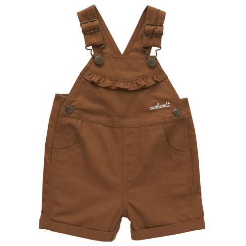 Toddler Girls' Carhartt Canvas Ruffle Shortalls