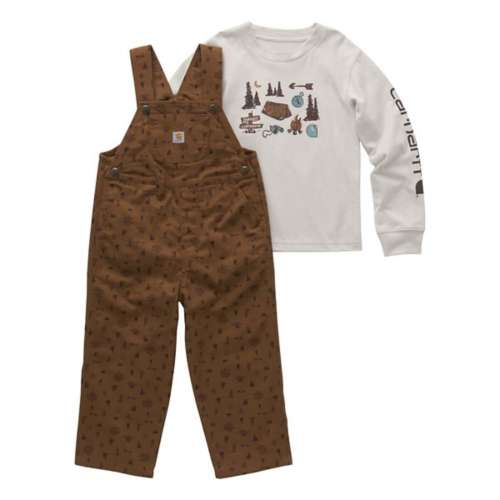 Toddler Carhartt Canvas Printed Onesie and Overalls Set Witzenberg Sneakers Sale Online