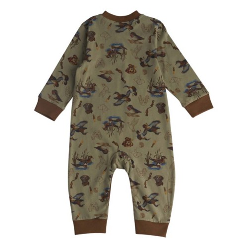 Baby Carhartt Duck Print Long Sleeve Coverall