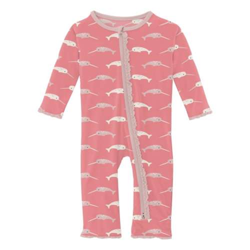 Baby Kickee pants something Muffin Ruffle Coveral 2 Way Zipper Pajamas