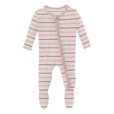 Baby Kickee pants bardot Muffin Ruffle Footie Pajamas