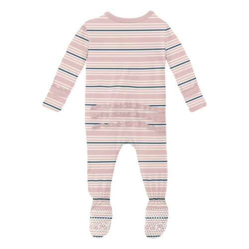 Baby Kickee pants french Muffin Ruffle Footie Pajamas