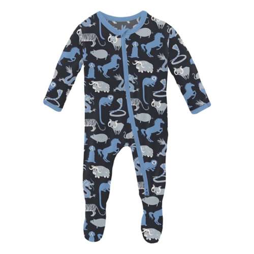 Baby Kickee Pants Print Footie Pajamas with Zipper