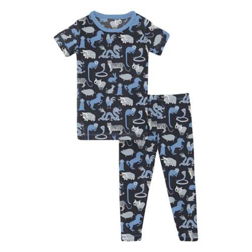 Toddler Kickee Pants Short Sleeve shirt isabel and Pants Pajama Set