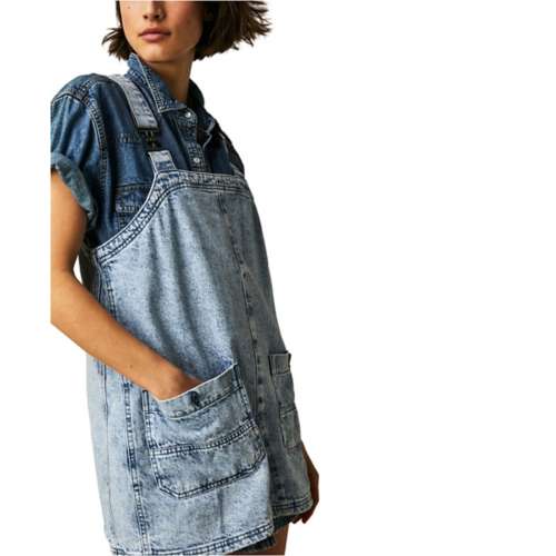Women's Free People Overall Smock Square Neck Shift Dress