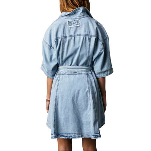 Women's Free People Jenny Denim Long Sleeve Button Up Shirt