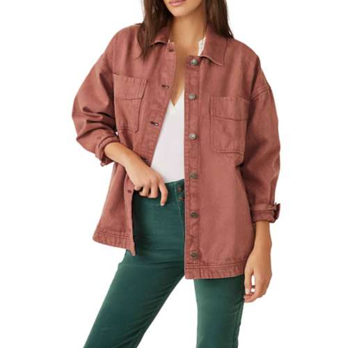 Women's Free People Madison City Twill Shirt Jacket