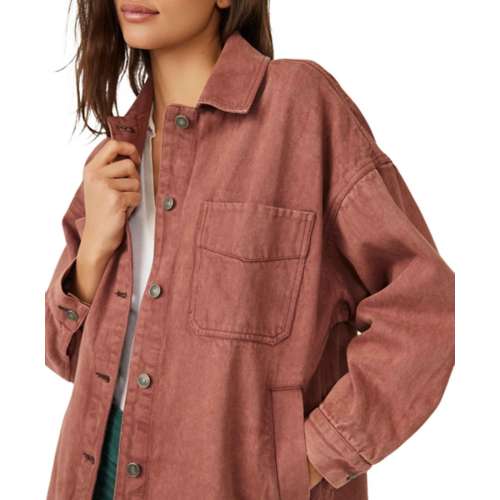 Women's Free People Madison City Twill Shirt Jacket