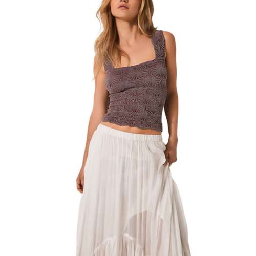 Free People Love Letter Cropped Cami Tank Top in Pink