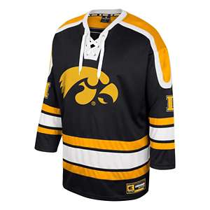 Colosseum Youth Iowa Hawkeyes Black No Fate Football Jersey, Boys', Large