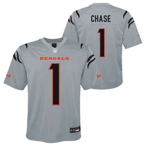 Cincinnati Bengals Ja'Marr Chase #1 Nike Invert Kids' Jersey Large Steel