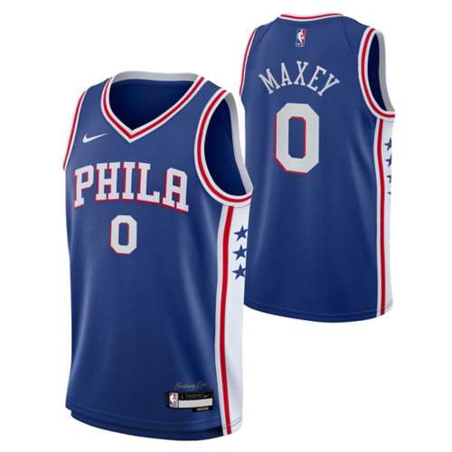 Nike Kids' Philadelphia 76ers Tyrese Maxey #0 Icon Jersey