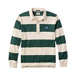 Men's L.L.Bean Vintage Soft Rugby Stripe 1/4 Long Sleeve Button Up Shirt - Thumbnail 1 of 3