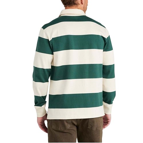 Men's L.L.Bean Vintage Soft Rugby Stripe 1/4 Long Sleeve Button Up Shirt - Primary Image
