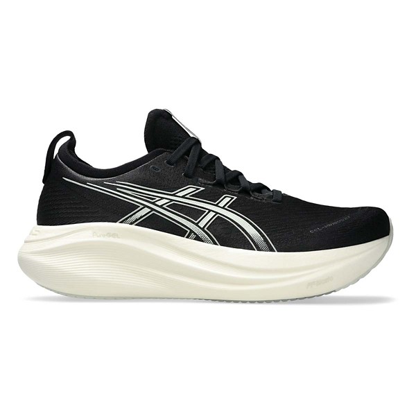 Men's ASICS Gel-Nimbus 27 Running Shoes 11 Extra Wide Black/Grey Heather