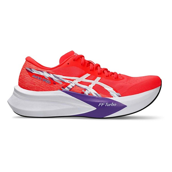 Men's ASICS Magic Speed 4 Running Shoes 12 Regular Flash Red/White