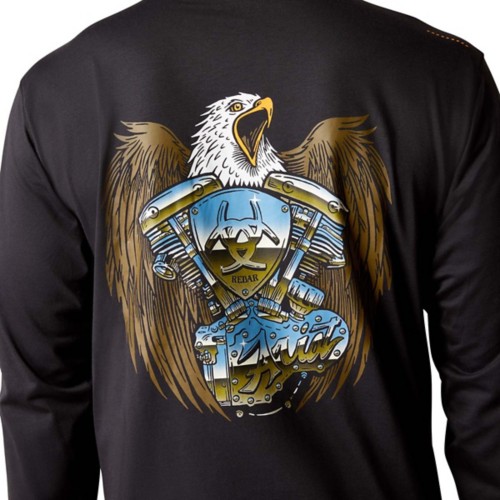 Men's Ariat Chrome Moto Eagle Long Sleeve T-Shirt - Primary Image