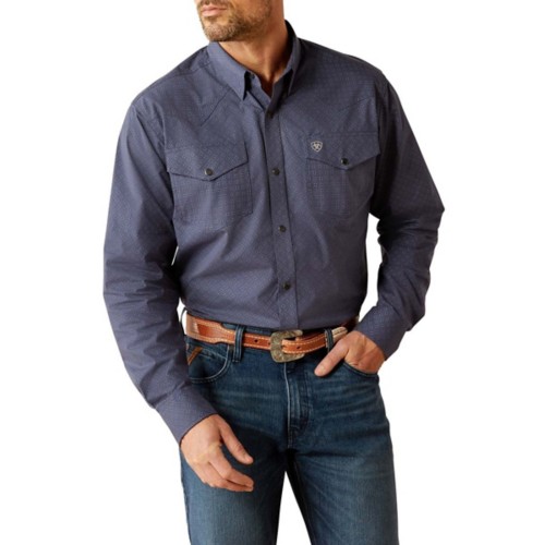 Ariat Men s Relentless Pursuit Classic Fit Shirt M Navy
