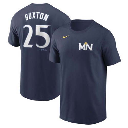 Nike Minnesota Twins Byron Buxton 25 City Connect Name Number T Shirt