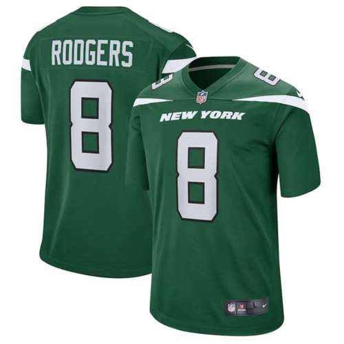 Aaron Rodgers New York Jets Nike Green Game Men's Jersey, M / Green