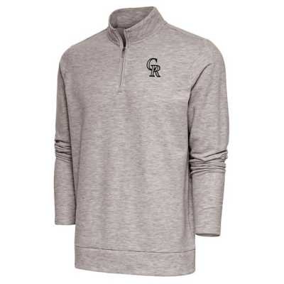 Seattle Seahawks Antigua Gambit Quarter-Zip Pullover Top - Oatmeal