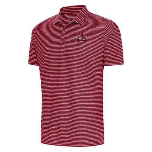 Polos  Men's Polo Shirt With Athletic Club Print White/Cardinal