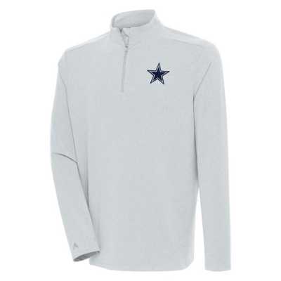 Dallas Cowboys Antigua Women's Metallic Logo Victory Full-Zip Hoodie -  Charcoal